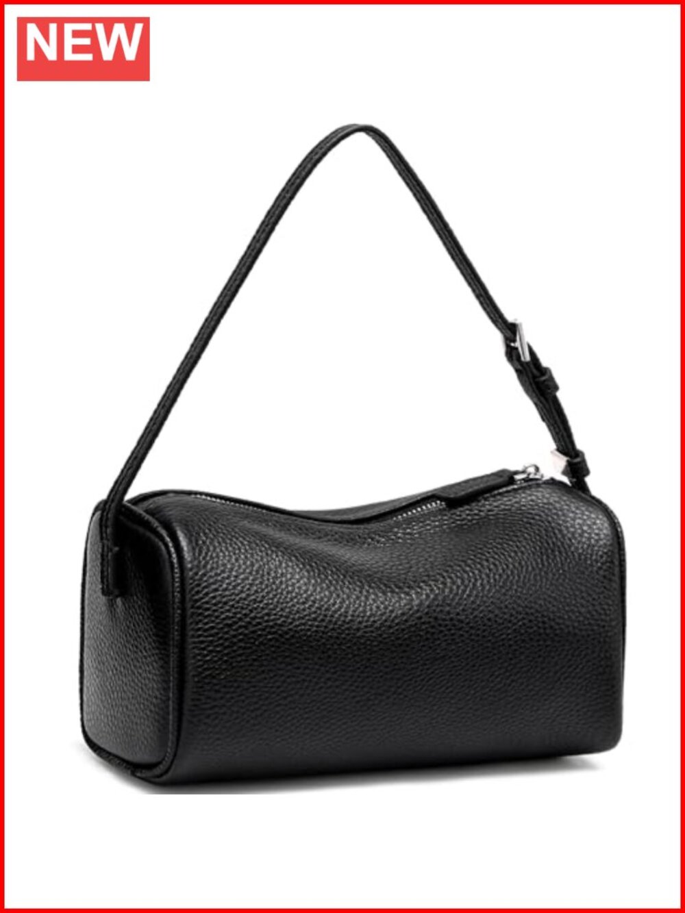 Leather Crossbody Bag Mini Barrel Purse for Women Everyday